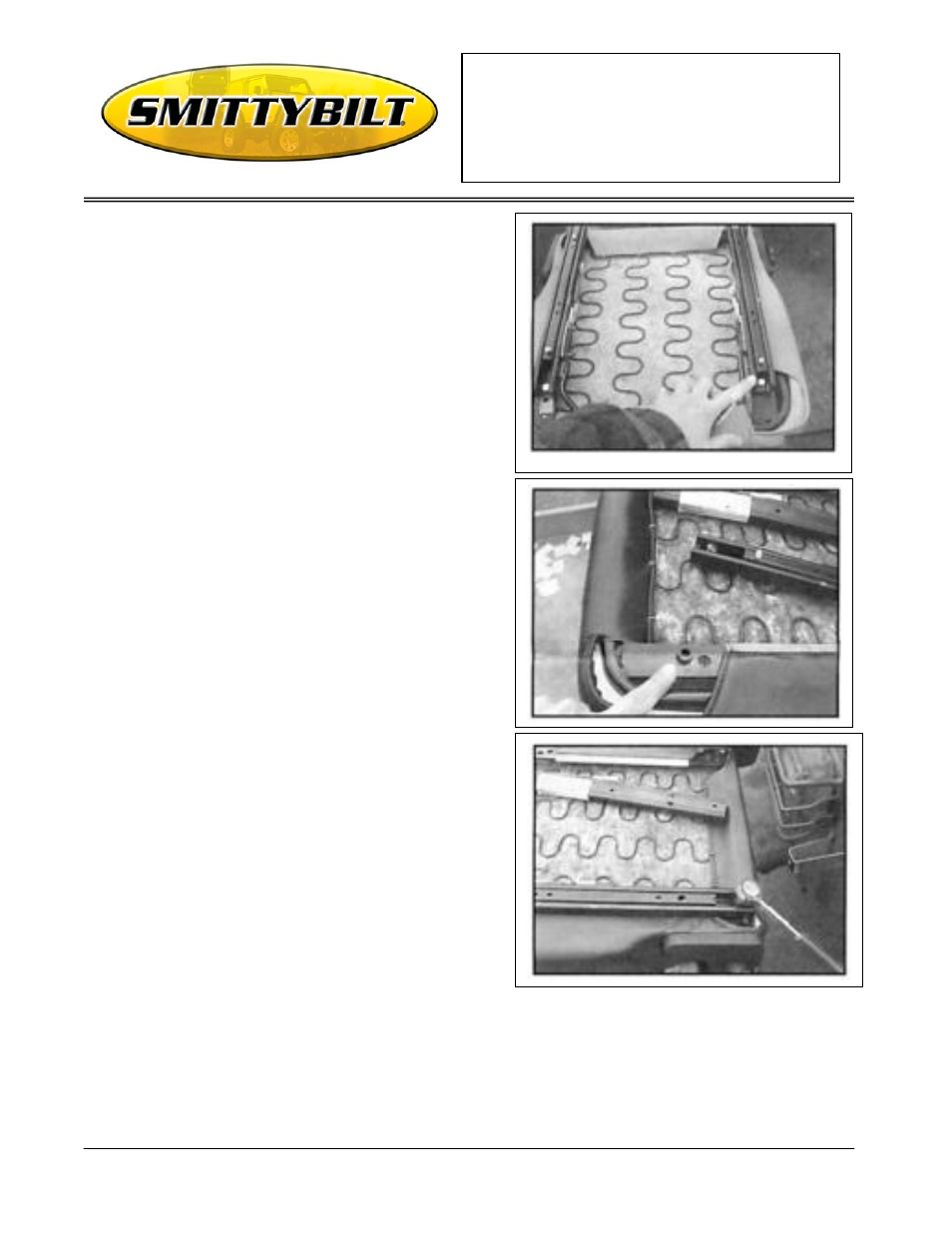 Installation instructions | Smittybilt 495xx Replacement Front Seat User Manual | Page 2 / 2