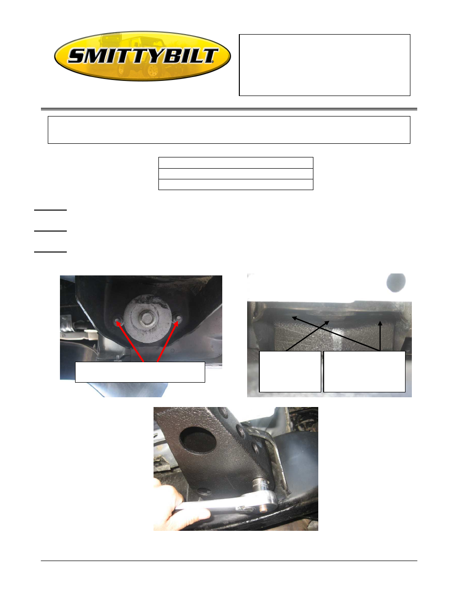 Smittybilt 76633 XRC Side Armor/Rocker Guards User Manual | 2 pages