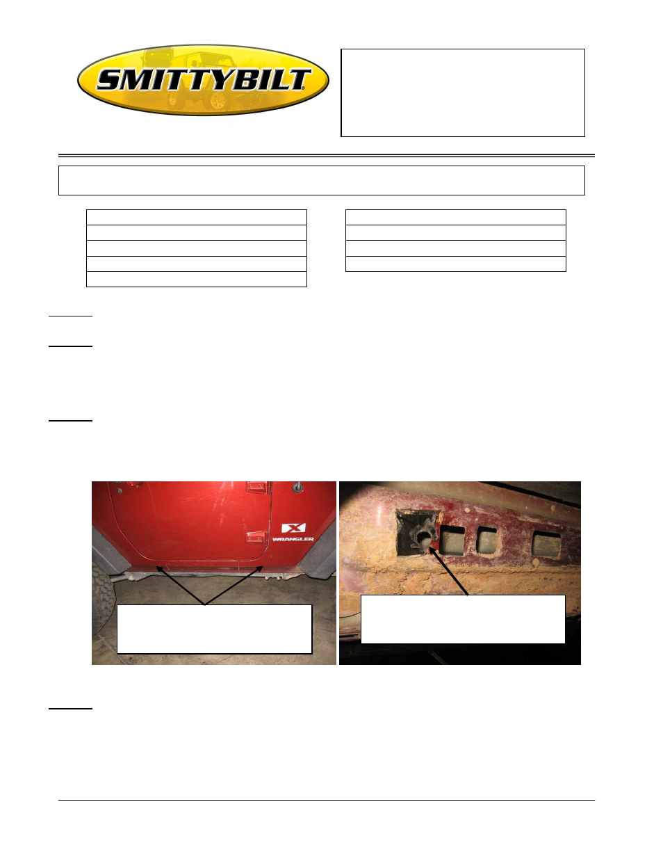 Smittybilt 76635 SRC Classic Sides User Manual | 2 pages