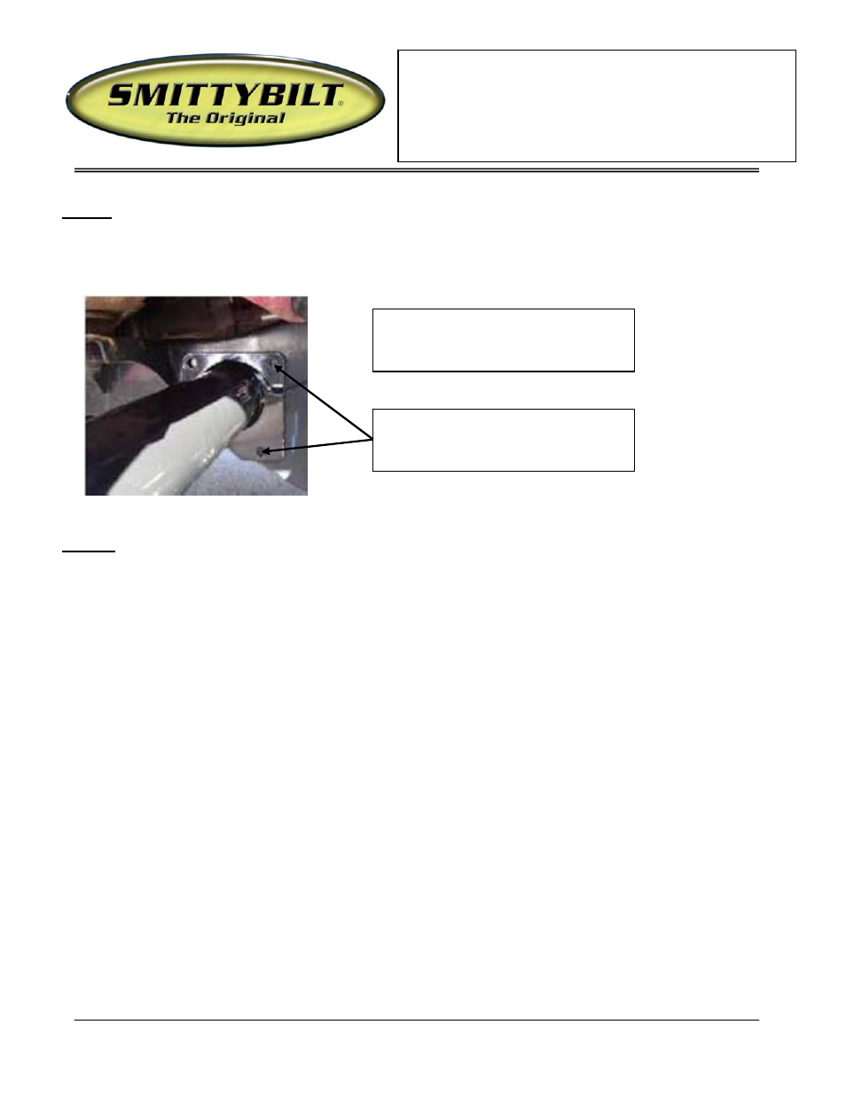 Installation instructions | Smittybilt JN46 Side Bars User Manual | Page 2 / 3