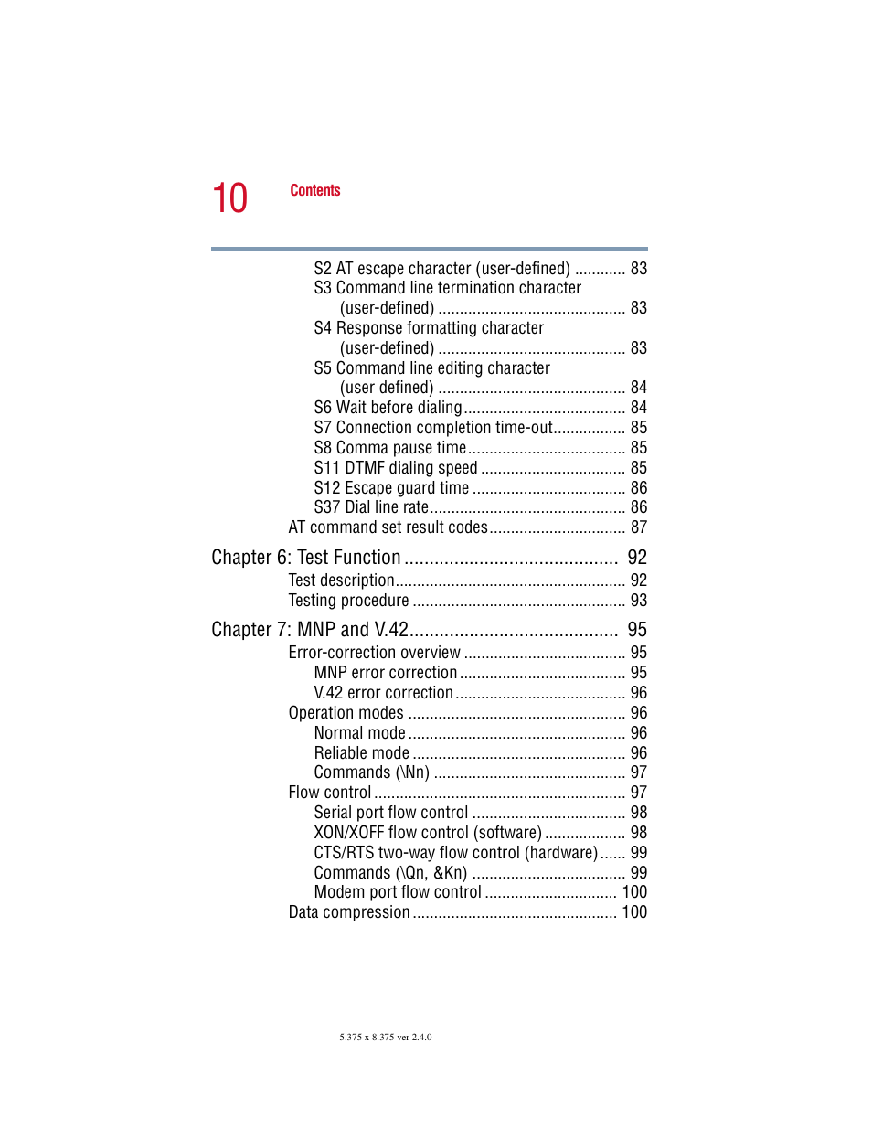 Toshiba V.92 User Manual | Page 10 / 120