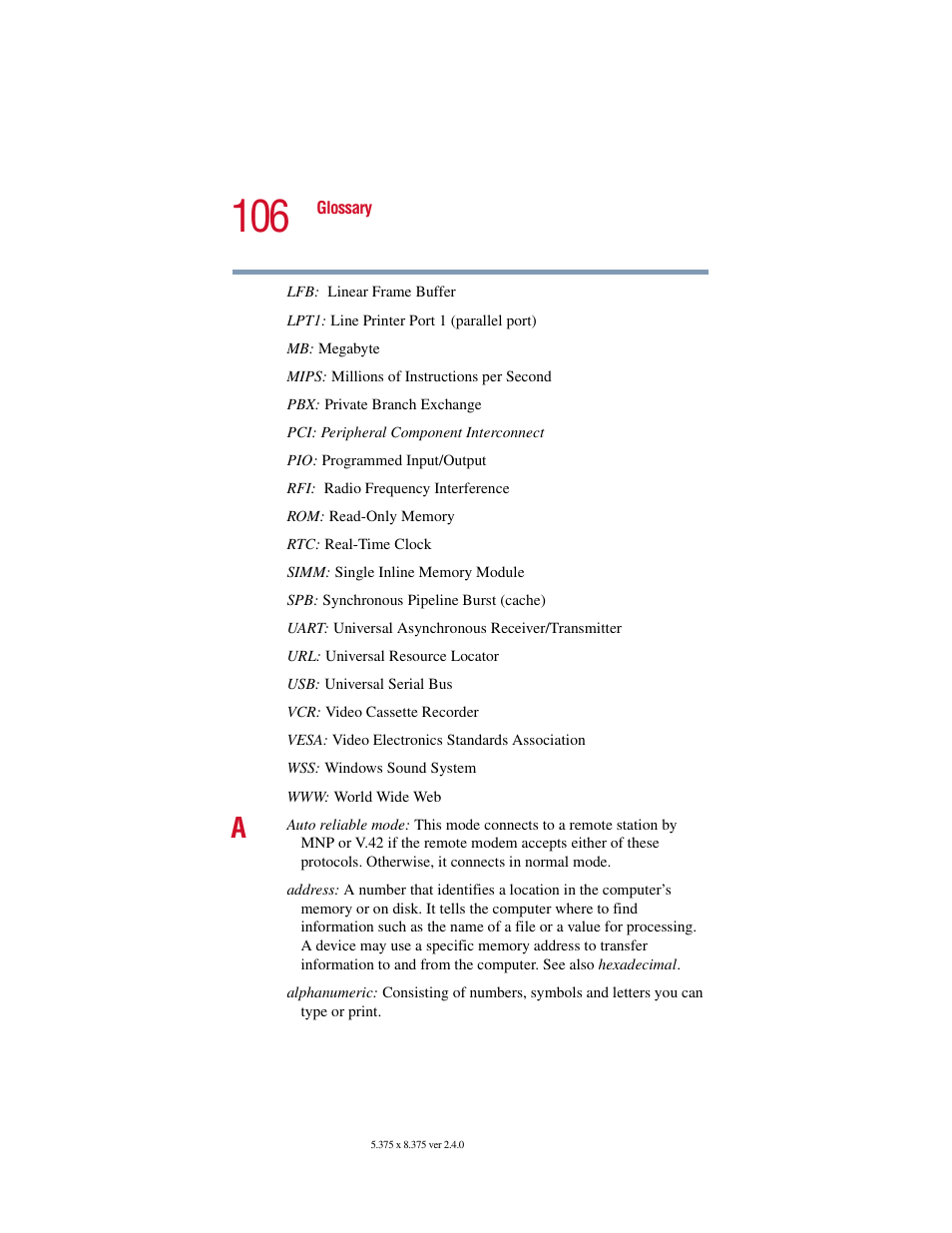 Toshiba V.92 User Manual | Page 106 / 120