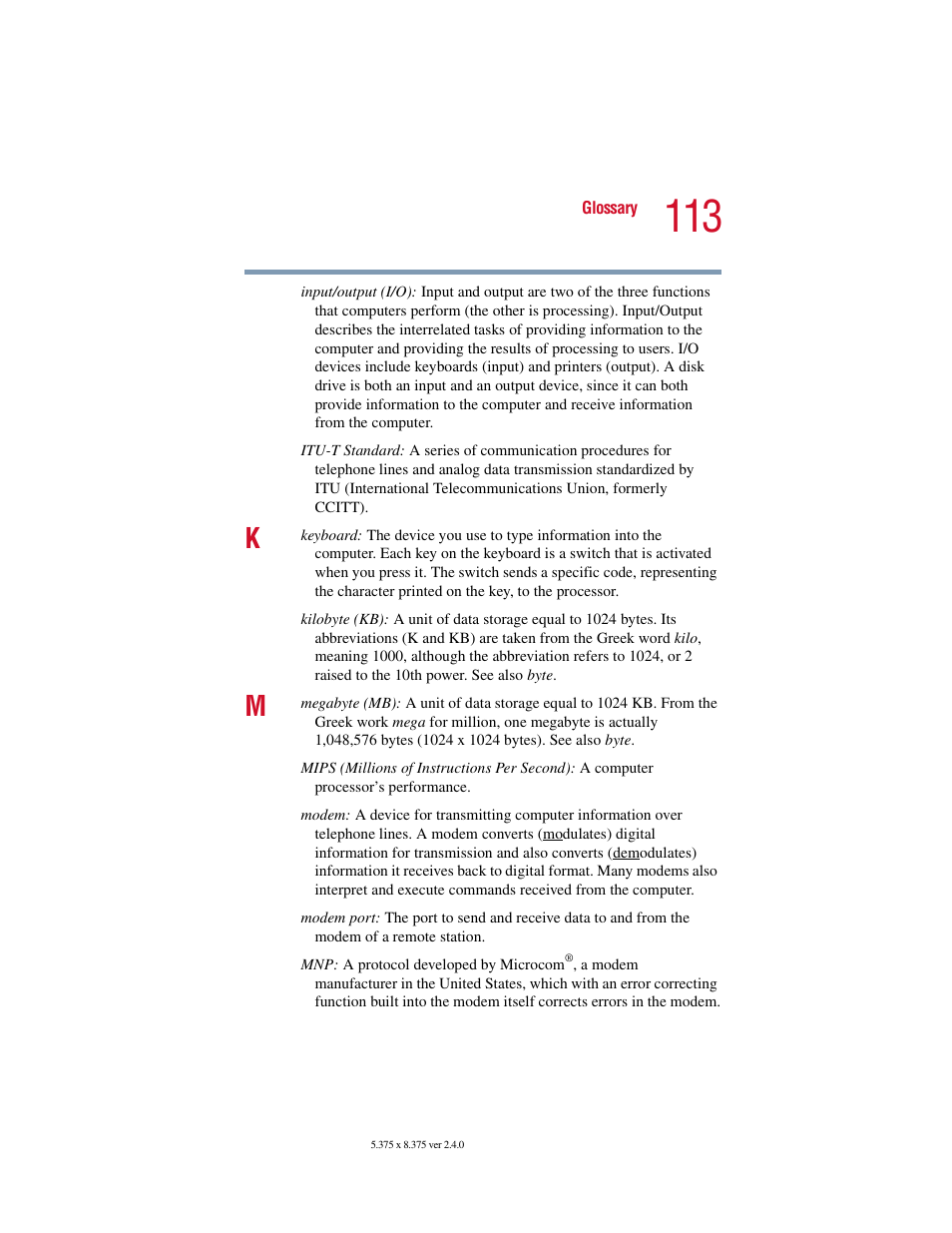 Toshiba V.92 User Manual | Page 113 / 120