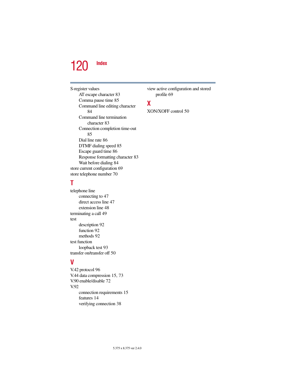 Toshiba V.92 User Manual | Page 120 / 120