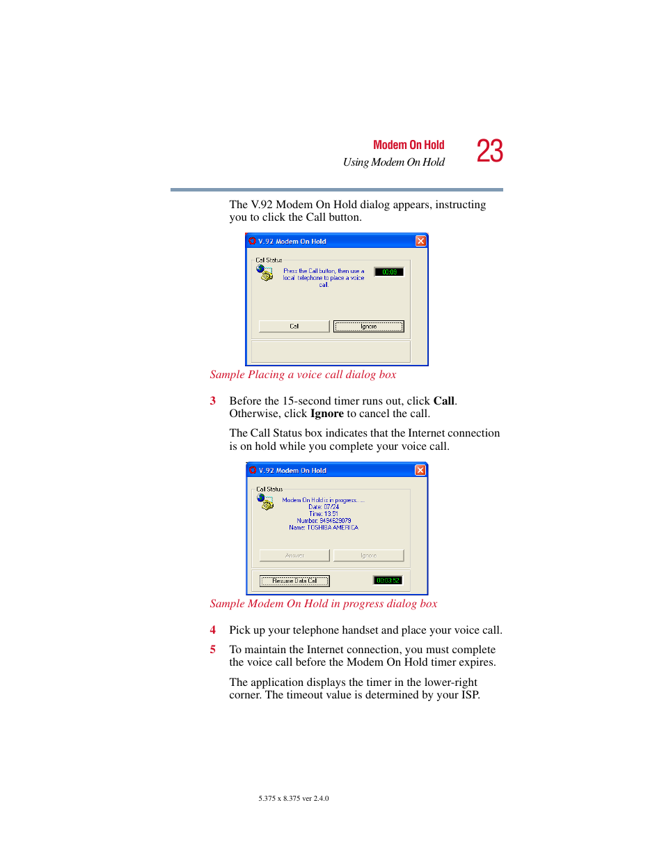 Toshiba V.92 User Manual | Page 23 / 120