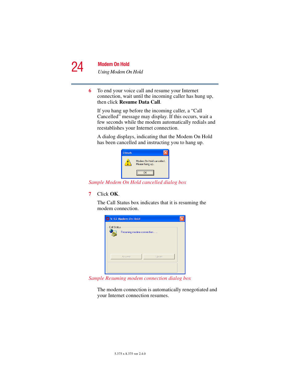 Toshiba V.92 User Manual | Page 24 / 120