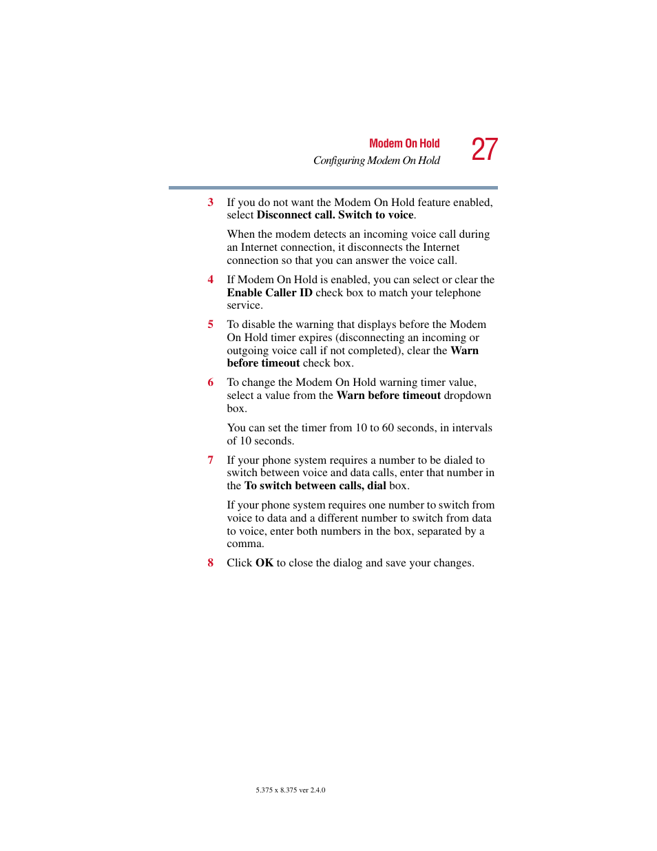 Toshiba V.92 User Manual | Page 27 / 120