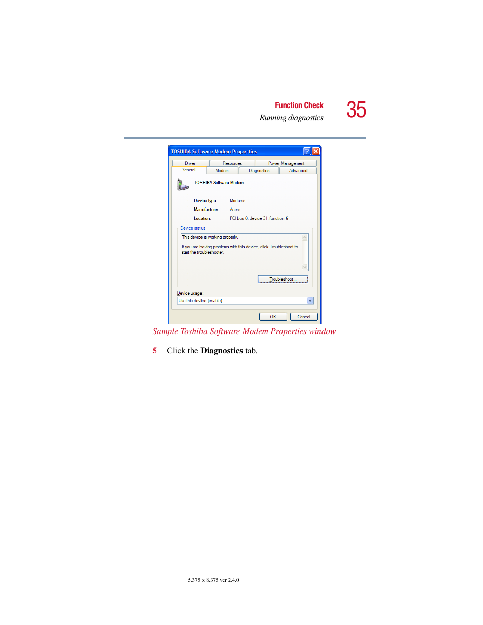 Toshiba V.92 User Manual | Page 35 / 120