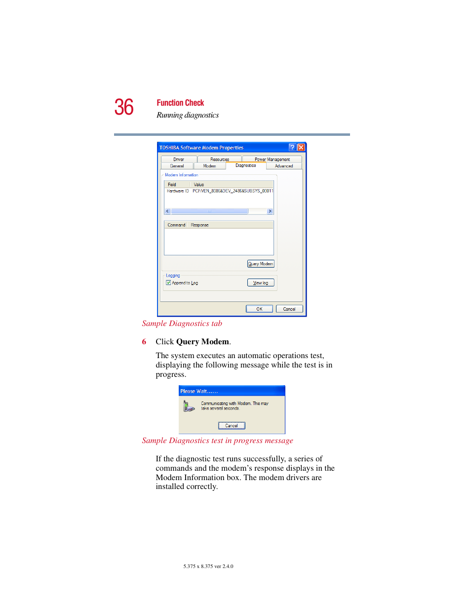 Toshiba V.92 User Manual | Page 36 / 120