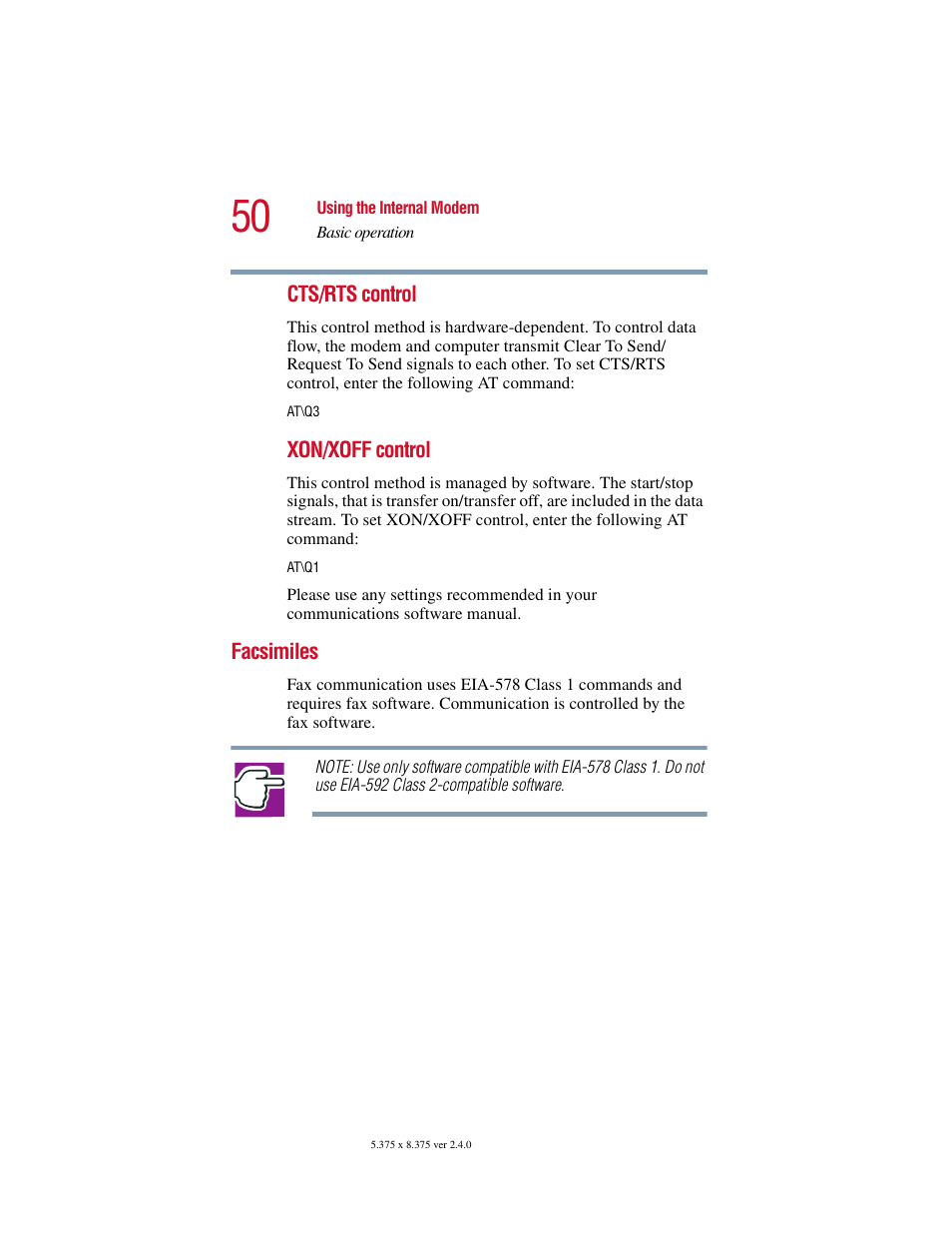 Facsimiles | Toshiba V.92 User Manual | Page 50 / 120