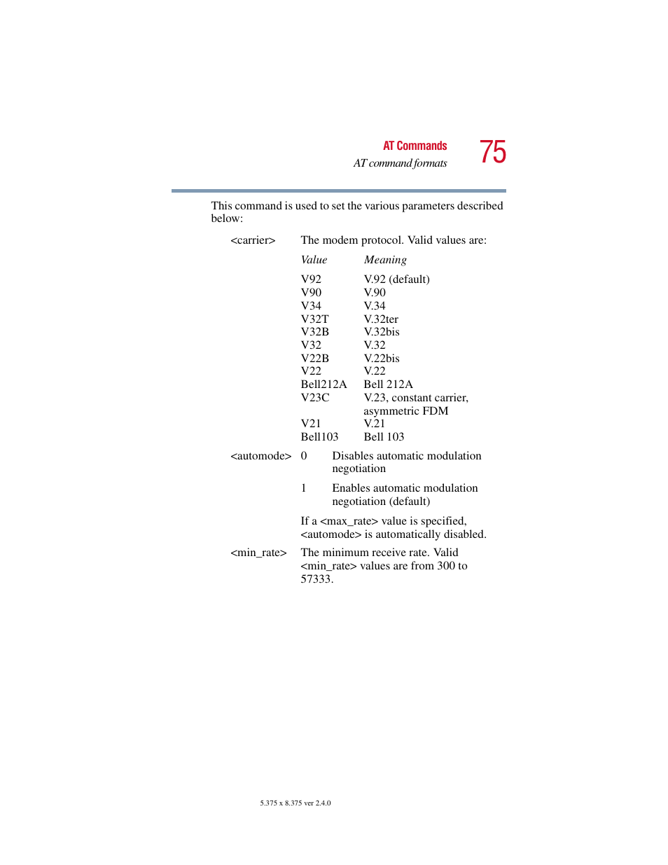 Toshiba V.92 User Manual | Page 75 / 120