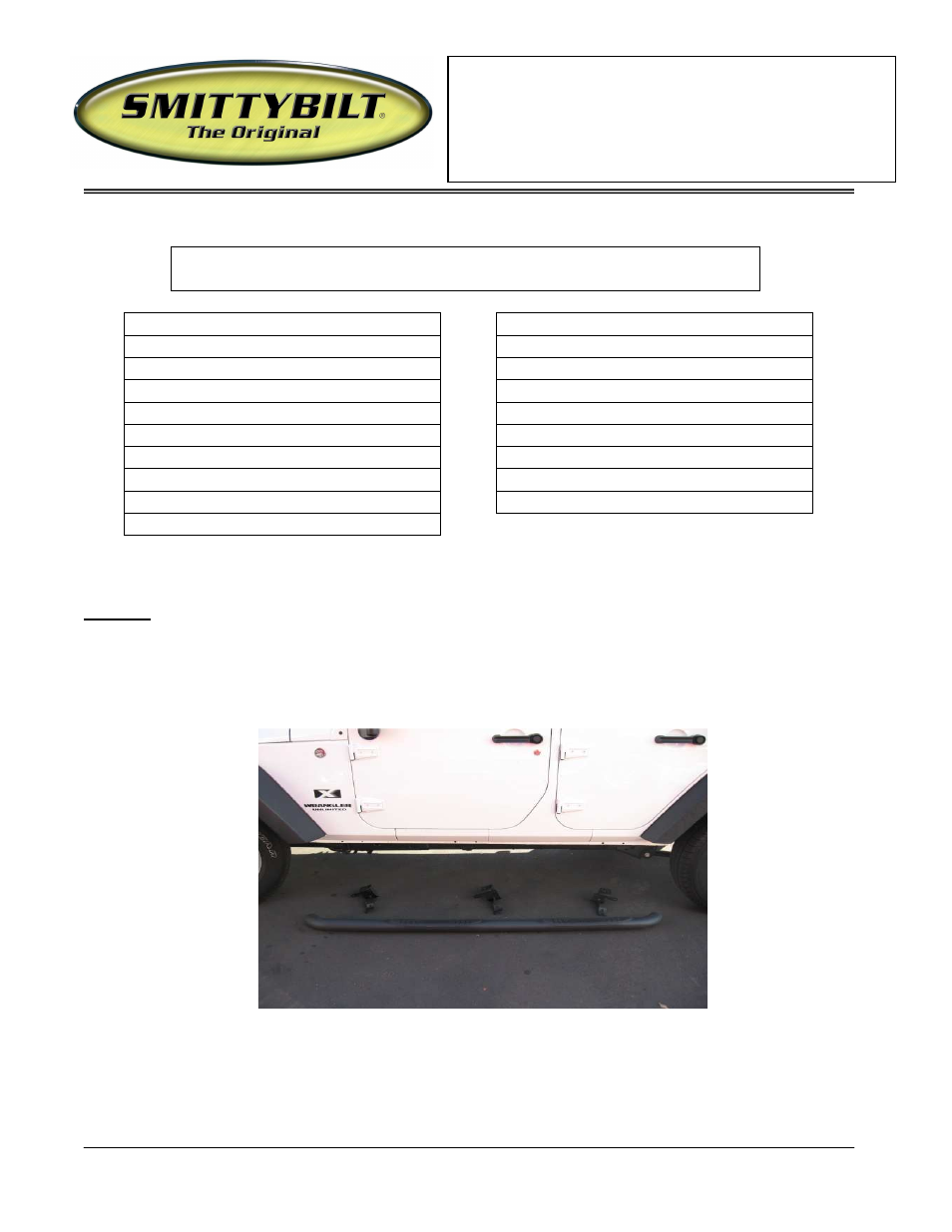 Smittybilt JN49-S4x Sure-Step User Manual | 5 pages