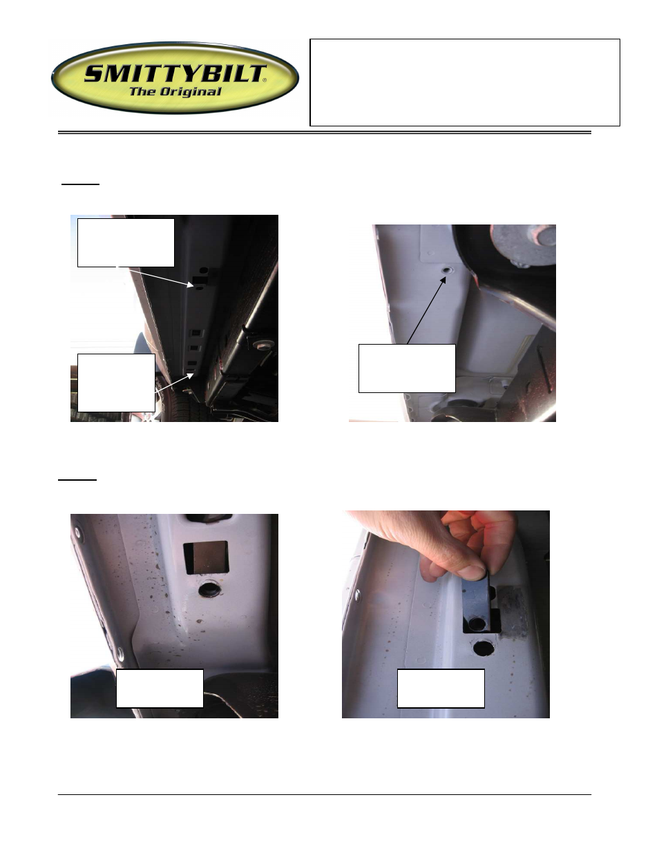 Installation instructions, Sure-step (part # jn49-s4x) | Smittybilt JN49-S4x Sure-Step User Manual | Page 2 / 5