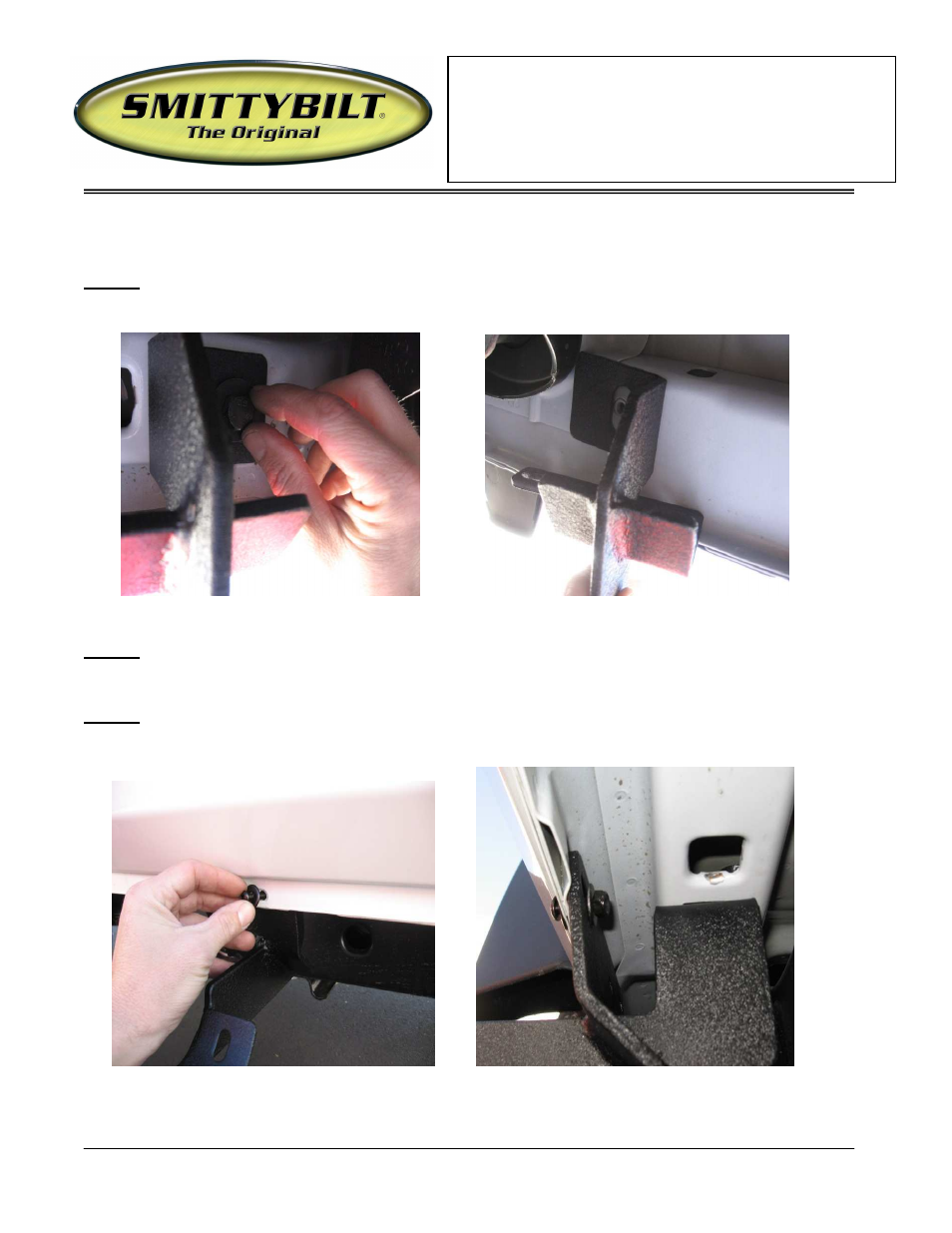 Installation instructions, Sure-step (part # jn49-s4x) | Smittybilt JN49-S4x Sure-Step User Manual | Page 3 / 5