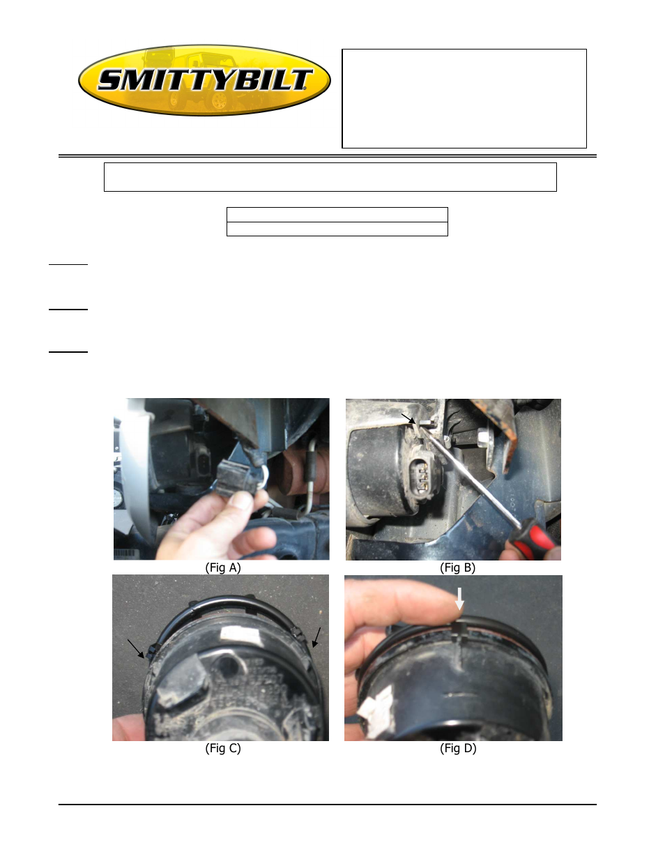 Smittybilt 5690 Front Euro Turn Signal Guards User Manual | 2 pages