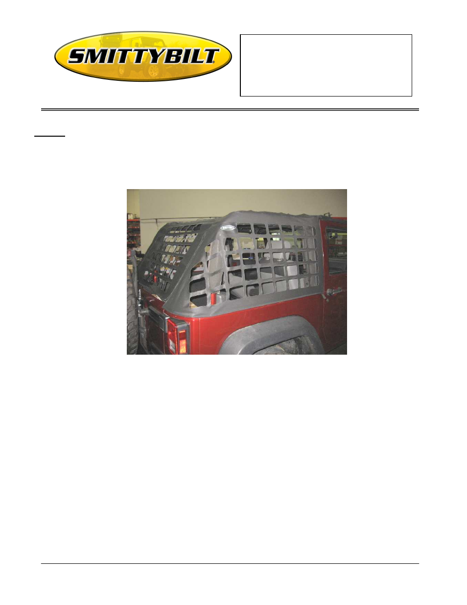 Installation instructions | Smittybilt 571035 C-RES (Cargo Restraint System) User Manual | Page 3 / 3