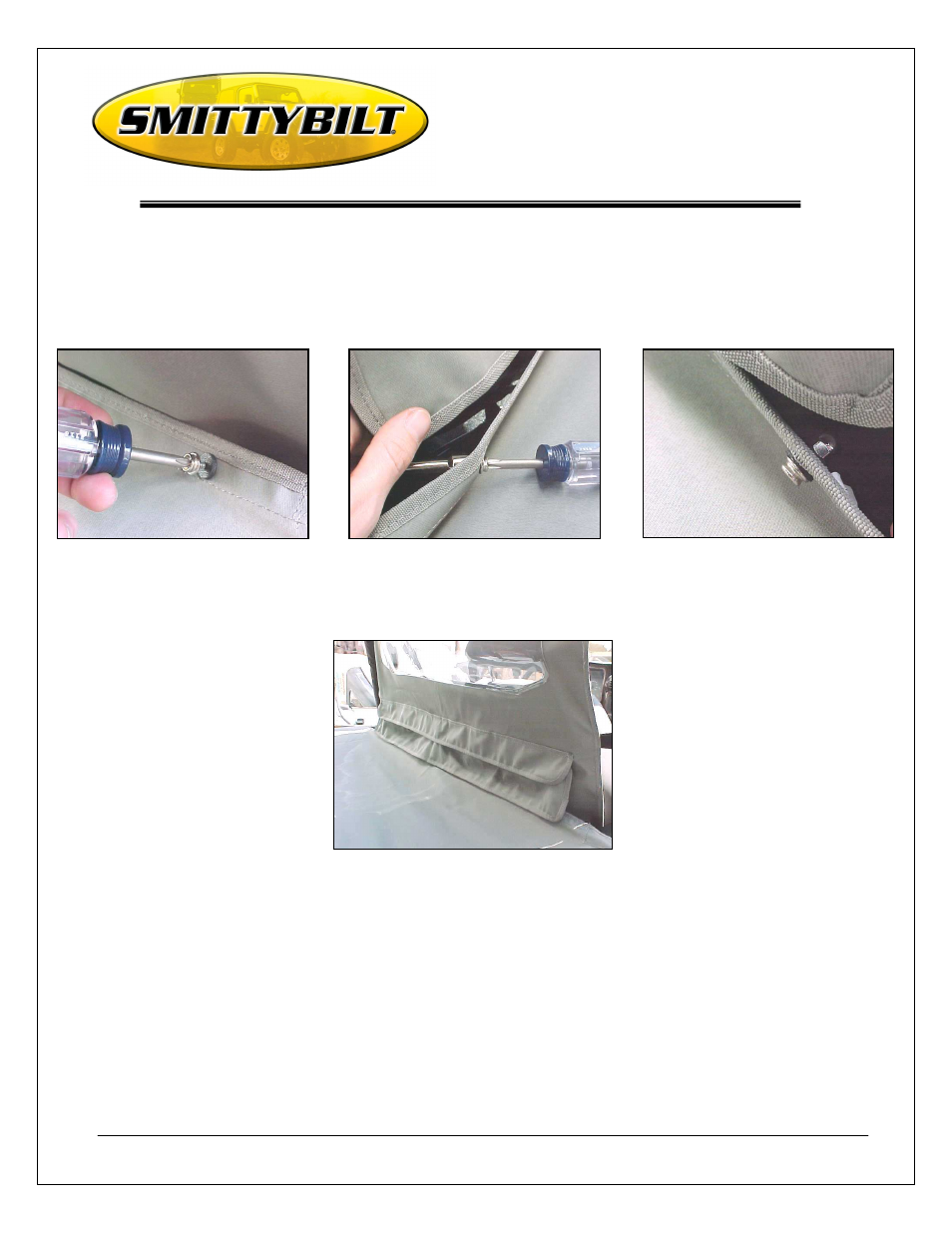 Installation instructions, Tonneau cover (#7610xx) | Smittybilt 7610xx Tonneau Cover User Manual | Page 4 / 5