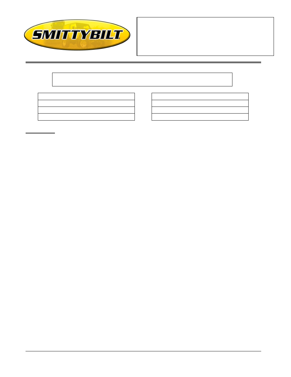 Smittybilt 90101 Windshield Channel User Manual | 4 pages