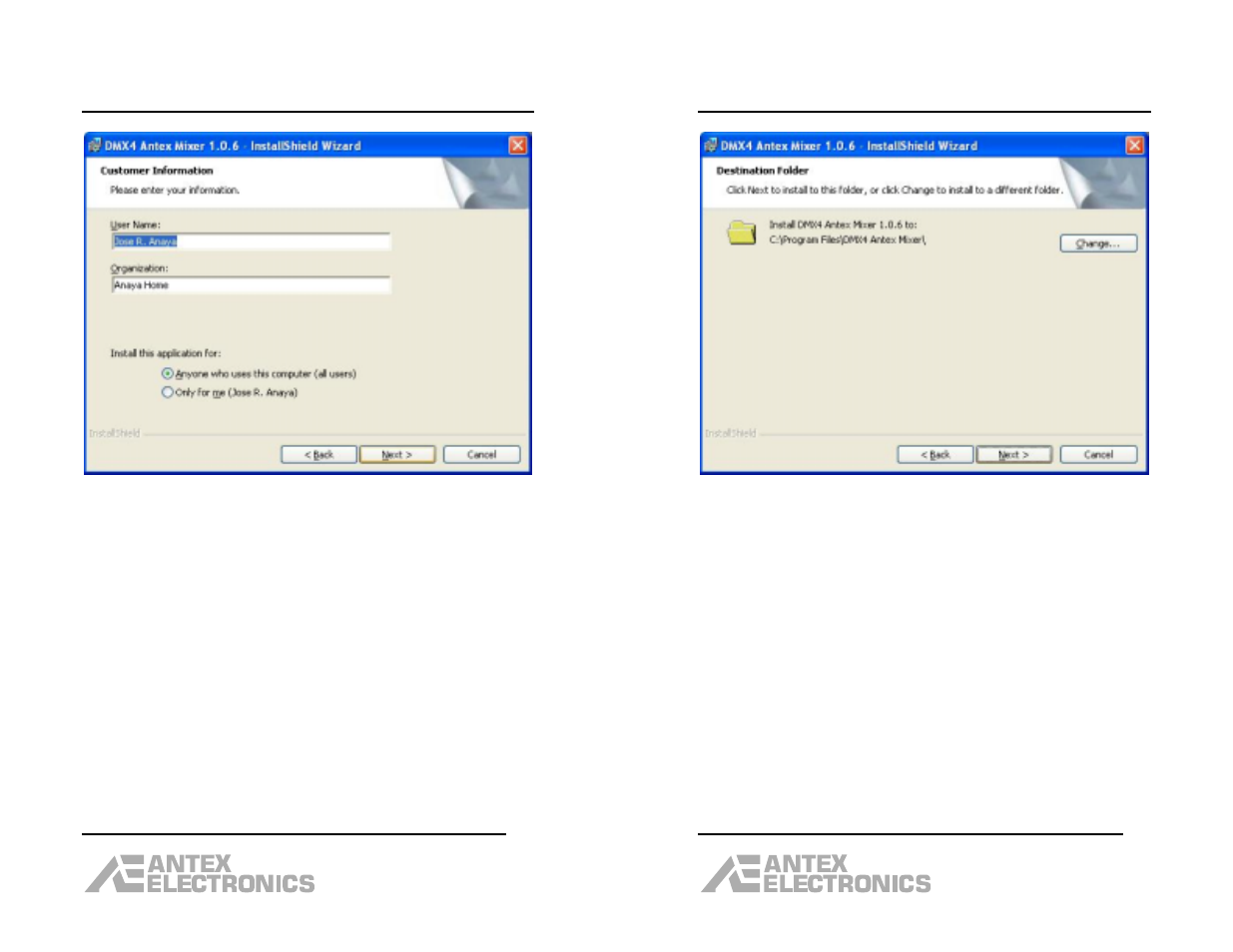 Dmx-4 usb mixer user manual | Antex electronic DMX-4 User Manual | Page 6 / 18