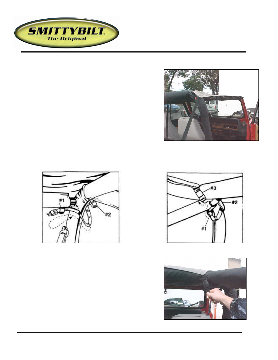 Installation instructions | Smittybilt 928xx Standard Top User Manual | Page 2 / 4