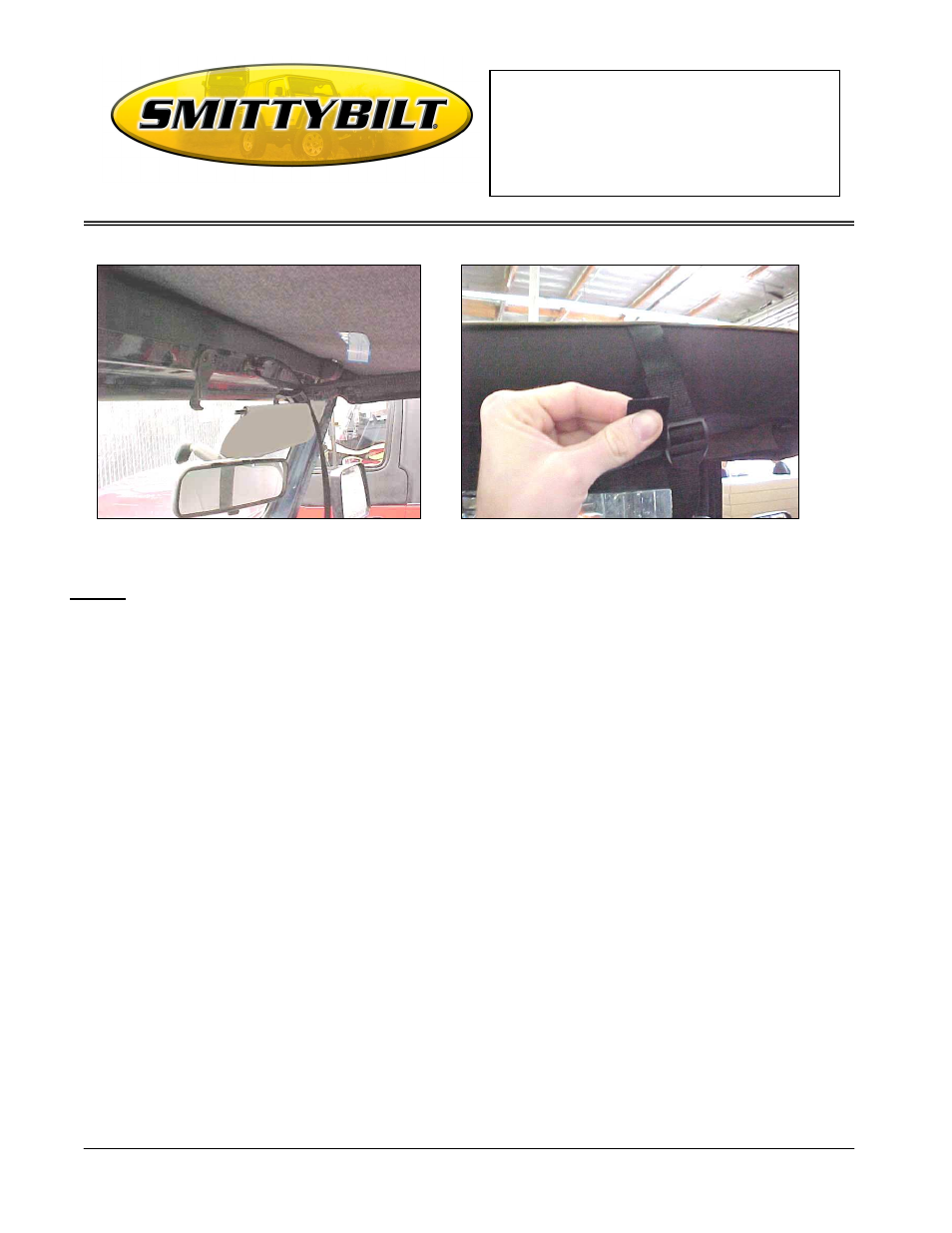 Installation instructions | Smittybilt 933xx Standard Top User Manual | Page 3 / 3