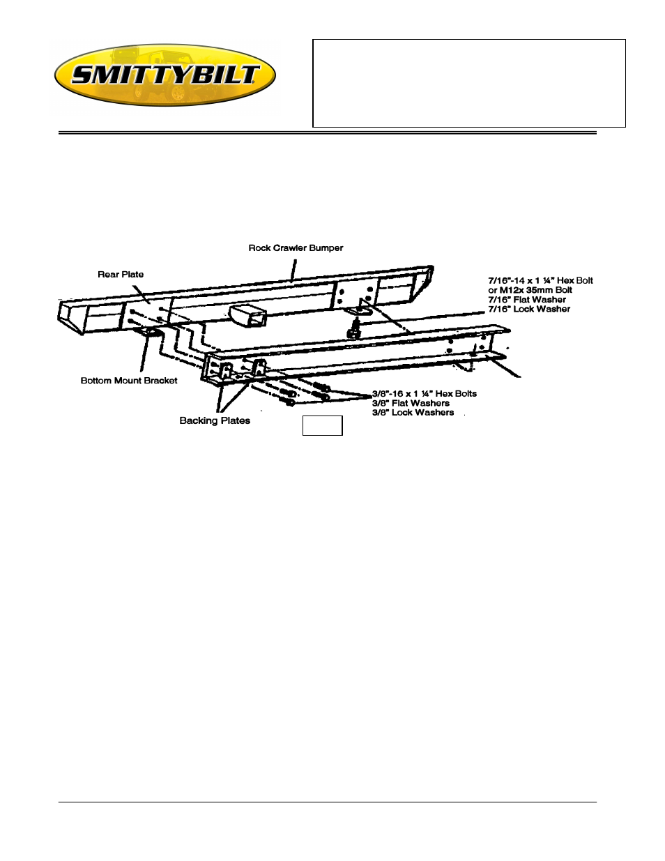 Installation instructions | Smittybilt 76750 SRC Classic Rear Bumper User Manual | Page 2 / 2