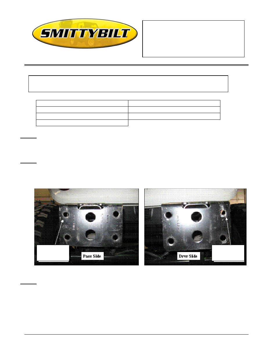 Smittybilt 76742 Front Bumper User Manual | 3 pages