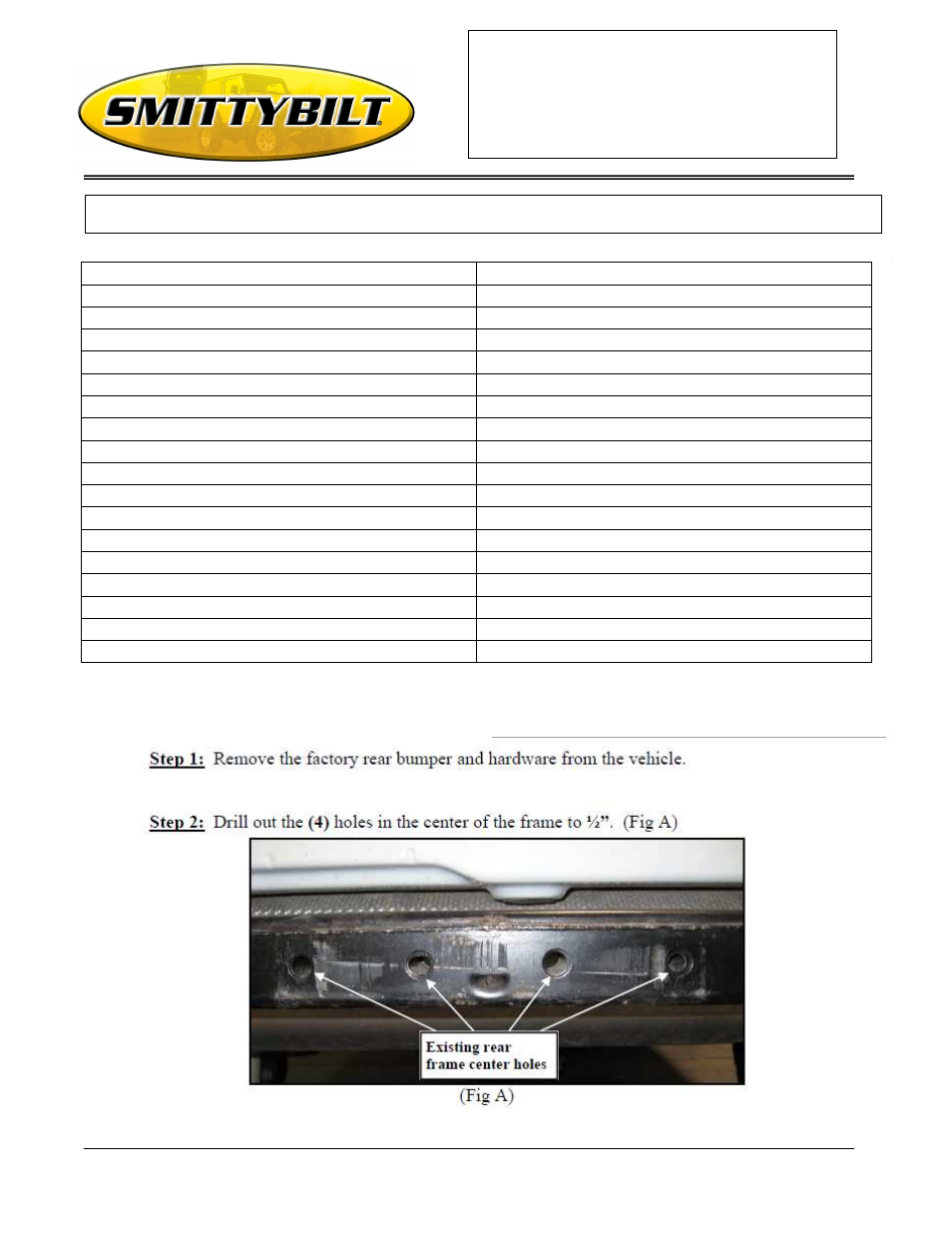 Smittybilt 76622 Rear Bumper User Manual | 13 pages