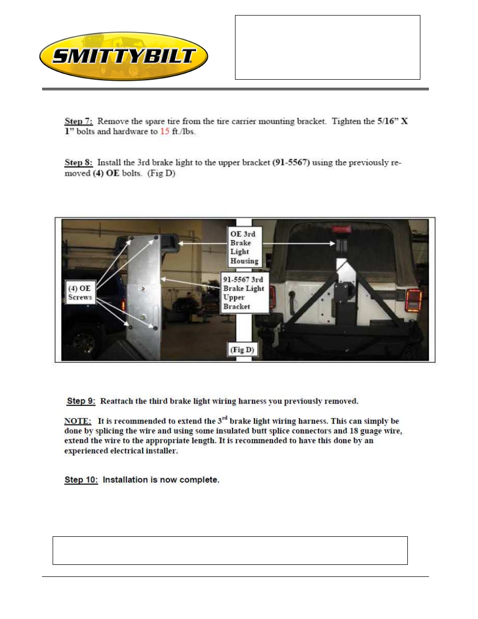 Smittybilt 76622 Rear Bumper User Manual | Page 10 / 13