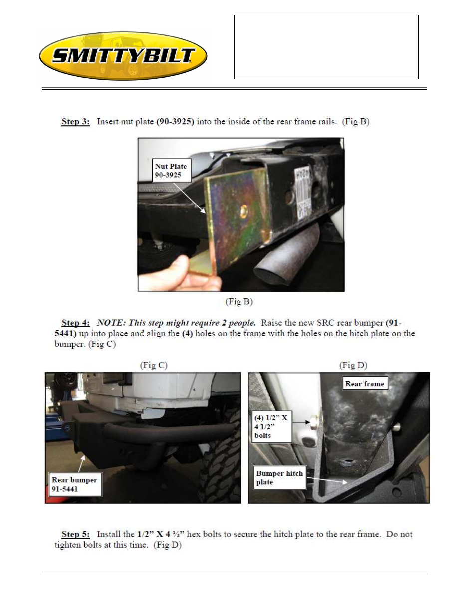 Smittybilt 76622 Rear Bumper User Manual | Page 2 / 13
