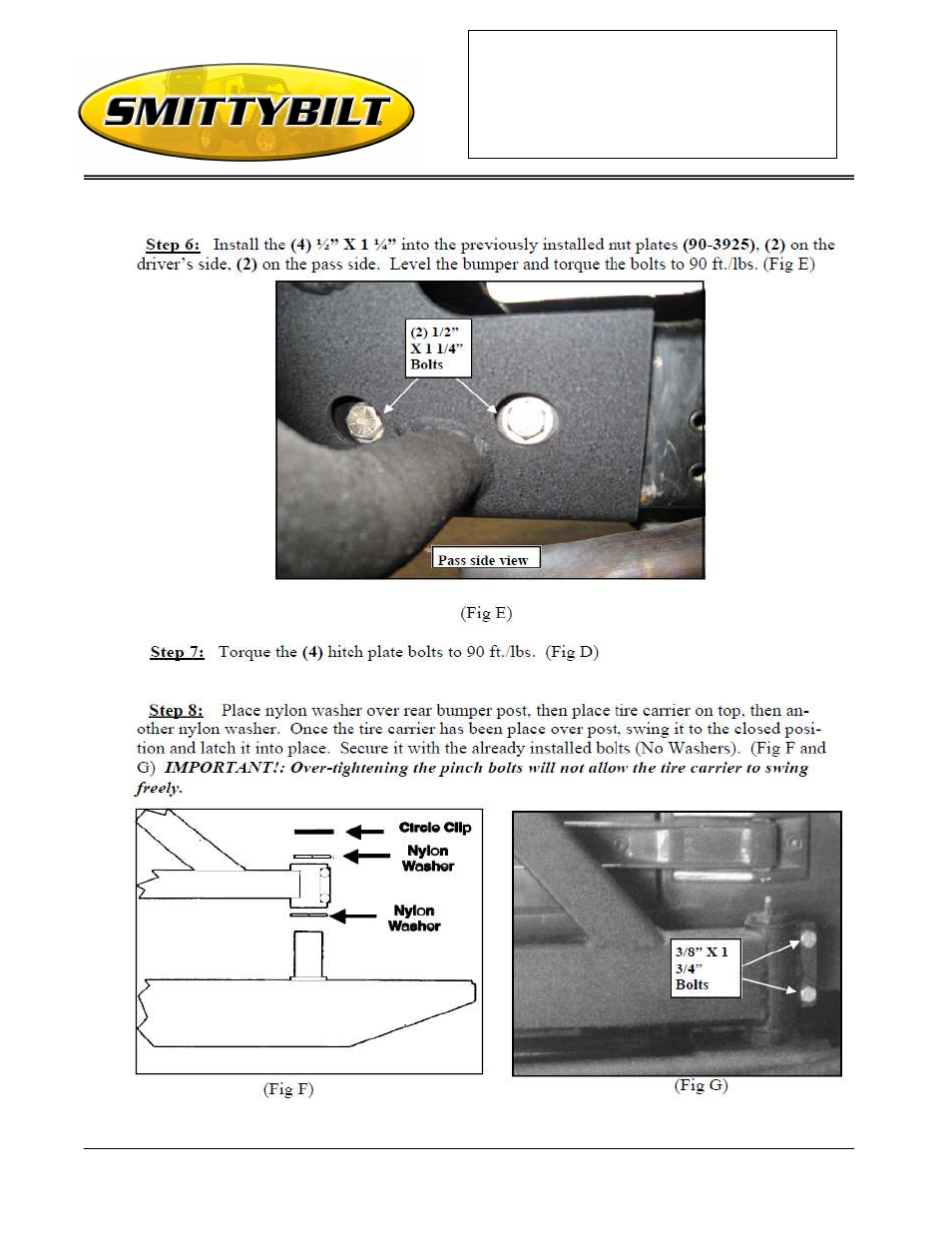 Smittybilt 76622 Rear Bumper User Manual | Page 3 / 13