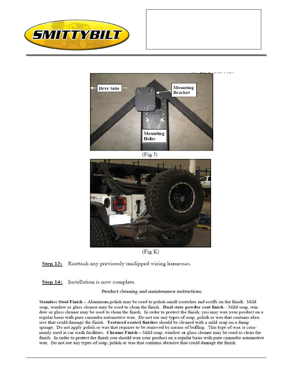 Smittybilt 76622 Rear Bumper User Manual | Page 6 / 13