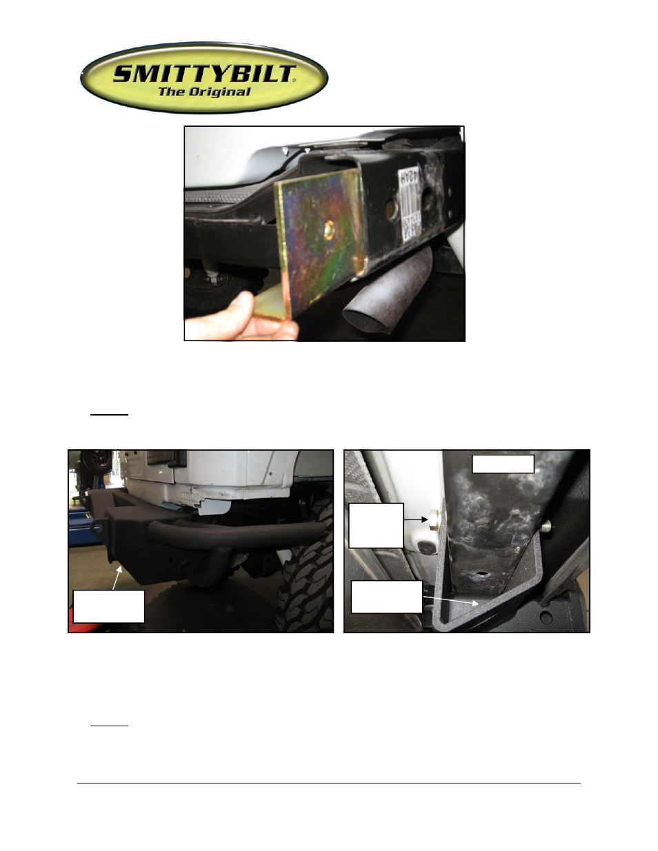 Installation instructions, 2007 jeep jk src rear bumper | Smittybilt SB76612 SRC Bumper User Manual | Page 2 / 4