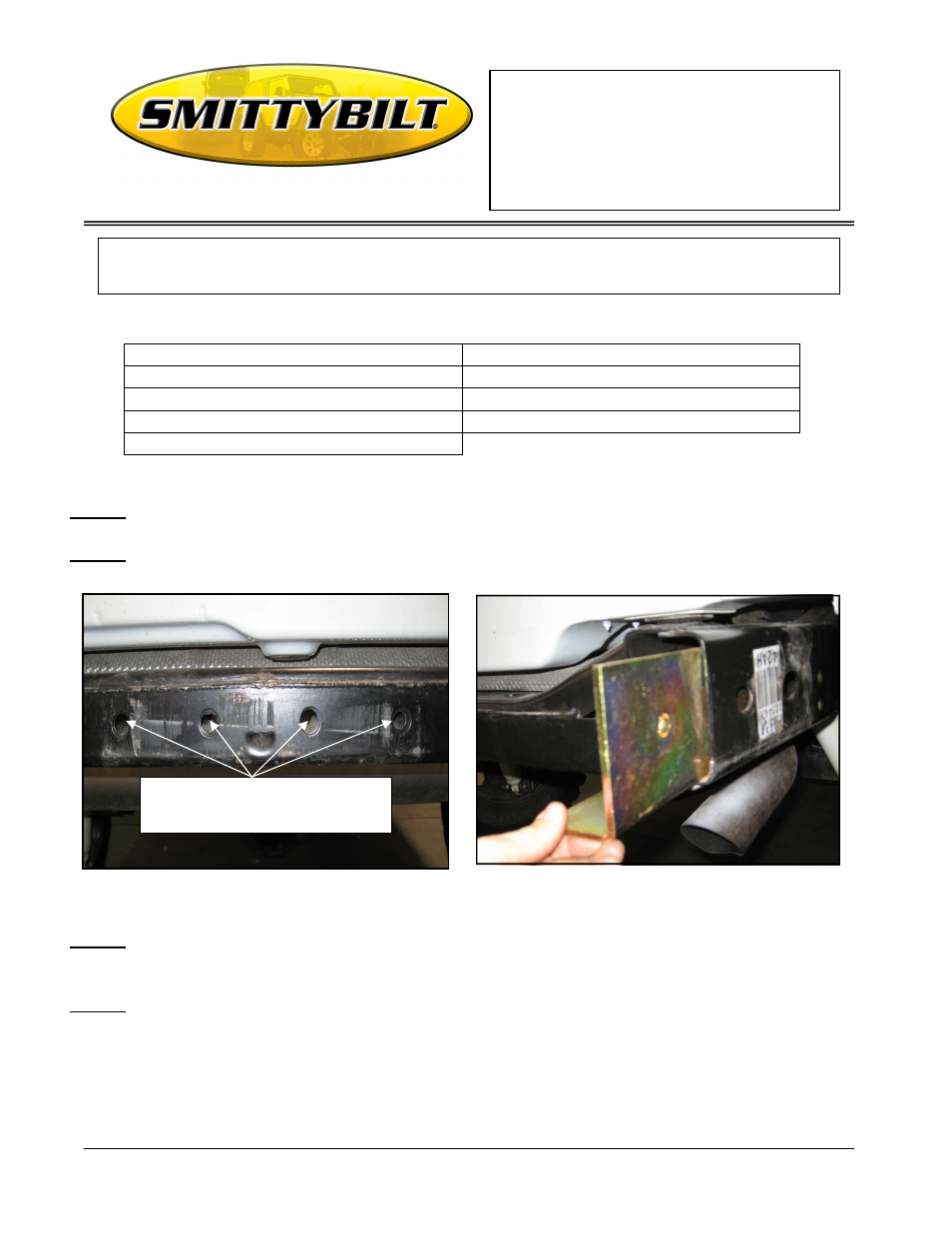 Smittybilt 76655 XRC Rear Bumper User Manual | 5 pages