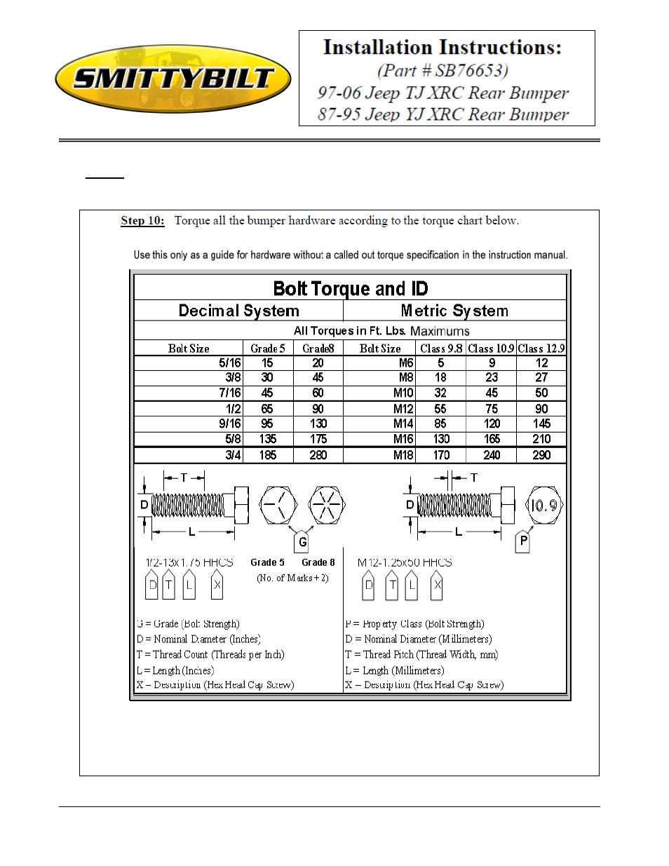 Smittybilt SB76653 Rear Bumper User Manual | Page 5 / 6