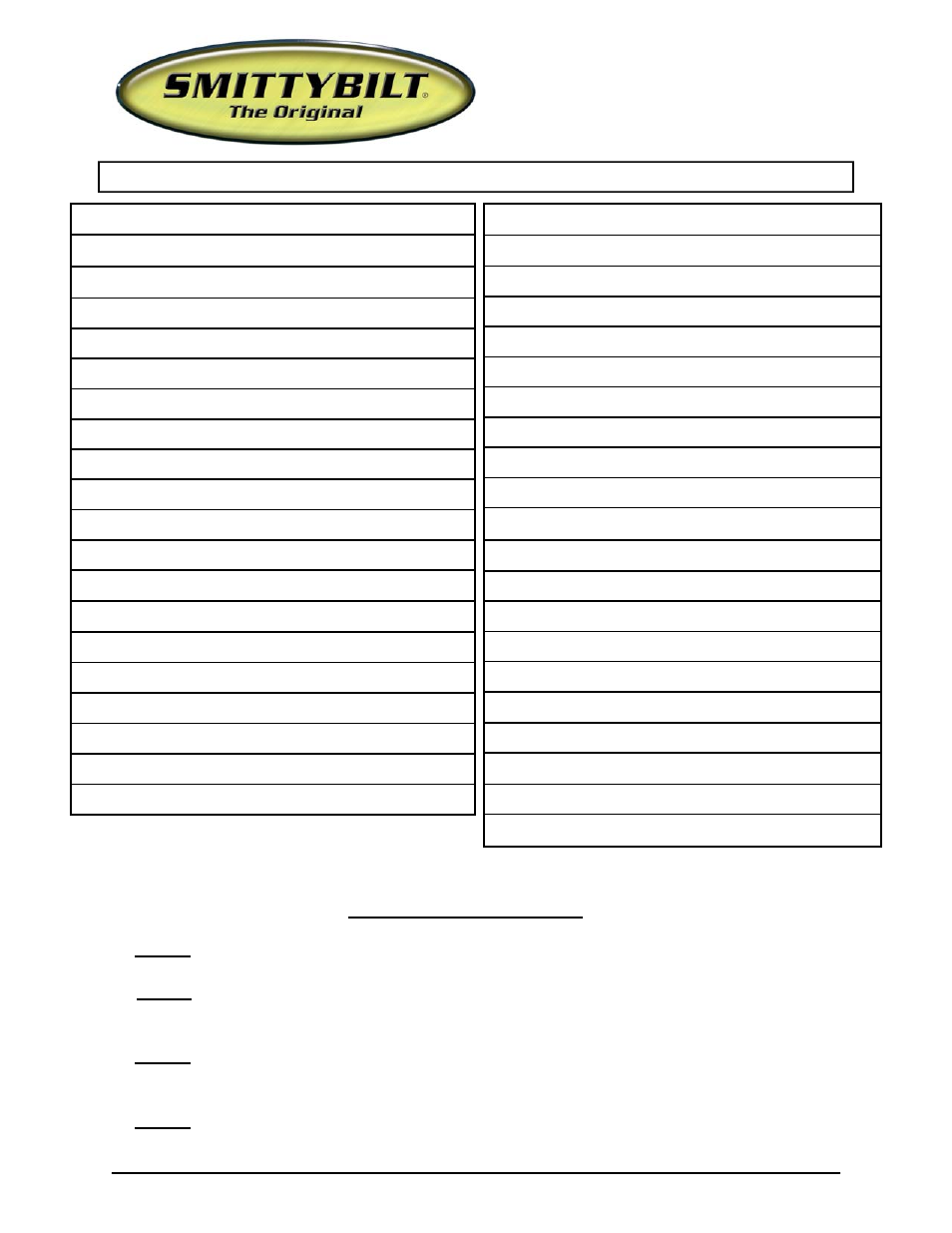 Smittybilt SB76654 Rear Bumper User Manual | 10 pages