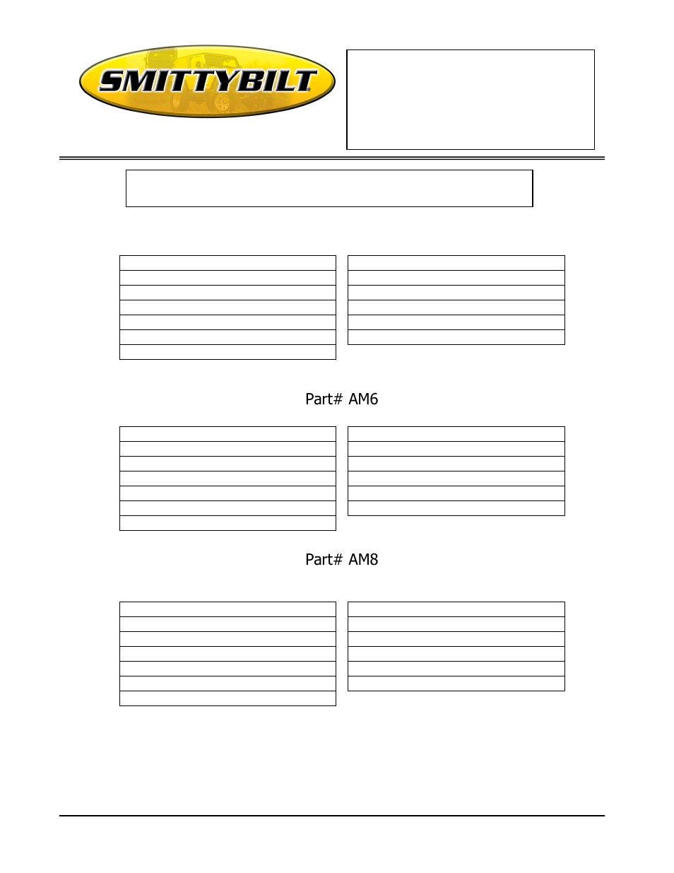 Smittybilt AM12 Defender Rack Adjust-A-Mount User Manual | 5 pages