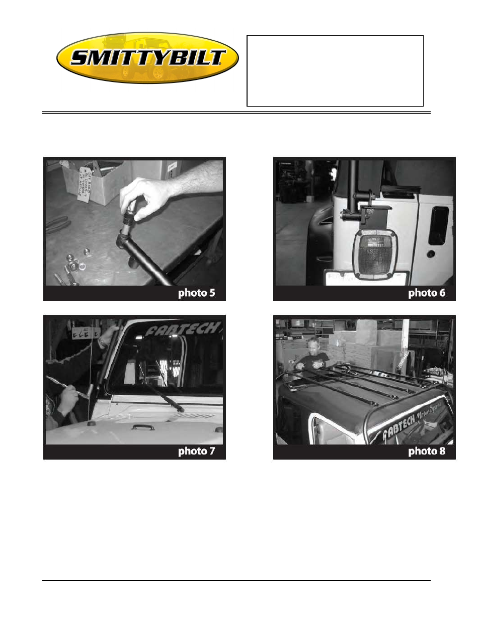 Installation instructions | Smittybilt 90112B EXPEDITION RACK User Manual | Page 4 / 5