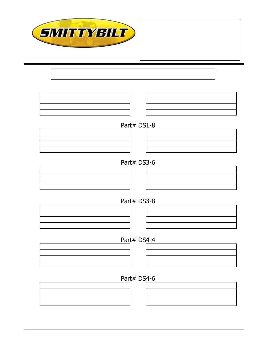 Smittybilt DSx-x Defender Series Rack Mount User Manual | 4 pages