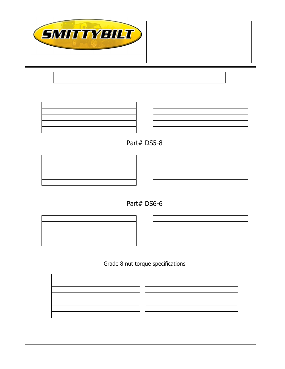 Smittybilt DSx-x Defender Series Rack Mount User Manual | 3 pages