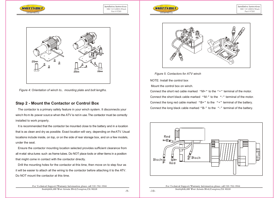 Т³гж 5, Step 2 - mount the contactor or control box | Smittybilt 97203 XRC 3.0 3,0001b Winch User Manual | Page 5 / 10