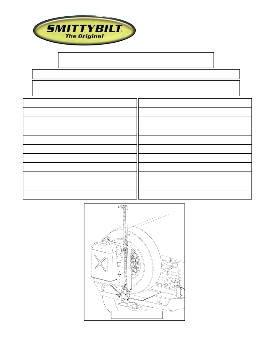 Smittybilt 2740 I-Rack User Manual | 6 pages