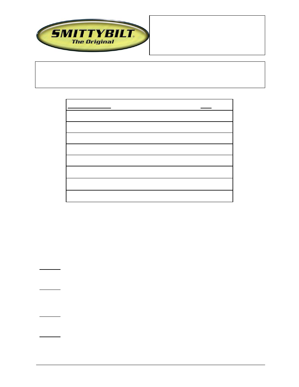 Smittybilt SB2804 Winch Plate User Manual | 4 pages