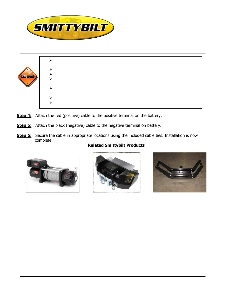 Installation instructions winch quick connect kit | Smittybilt 35210 Winch Quick Connect Kit User Manual | Page 3 / 3