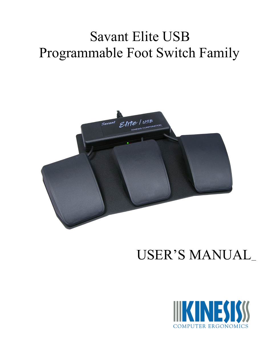 Kinesis FSMJ4 Savant Elite Programmable Foot Pedal User Manual | 28 pages