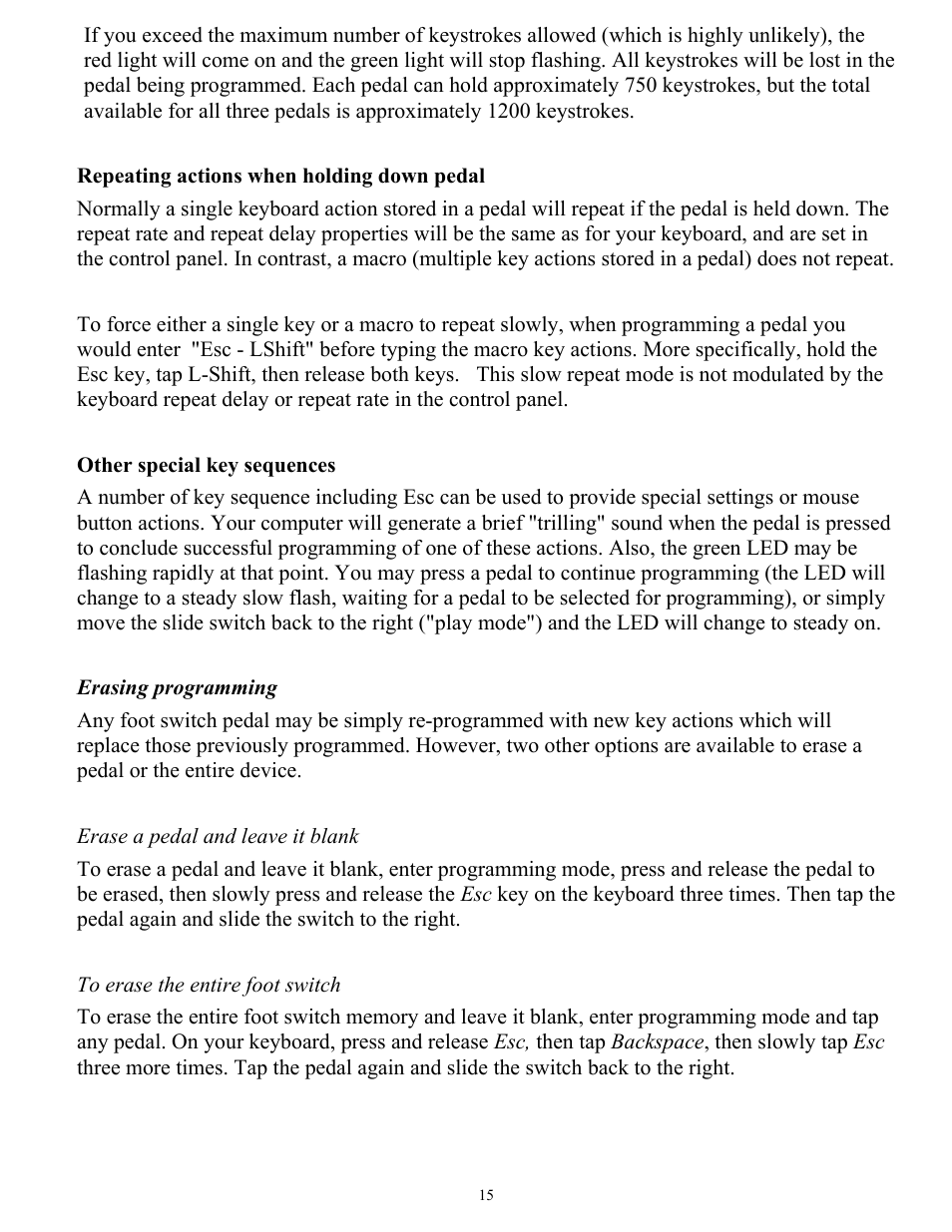 Kinesis FSMJ4 Savant Elite Programmable Foot Pedal User Manual | Page 15 / 28