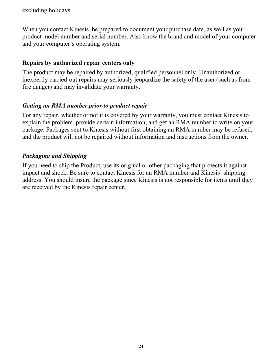 Kinesis FSMJ4 Savant Elite Programmable Foot Pedal User Manual | Page 24 / 28