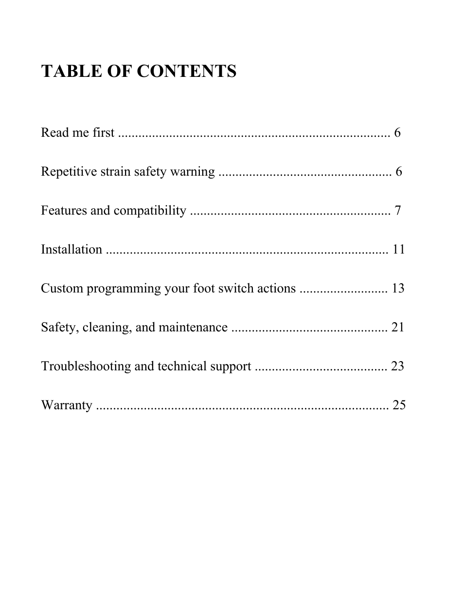 Kinesis FSMJ4 Savant Elite Programmable Foot Pedal User Manual | Page 5 / 28