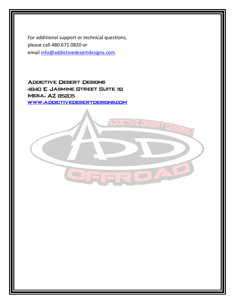 Addictive Desert Designs 2009 - 2013 F-150/Raptor Rock Guard Side Step User Manual | Page 4 / 4