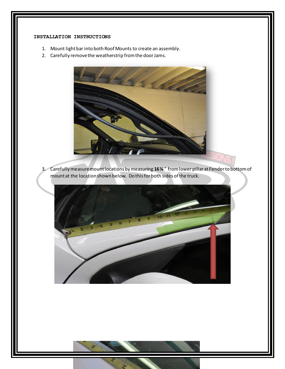 Addictive Desert Designs 2005 – 2014 Toyota Tacoma 50 Radius Bar Roof Mount User Manual | Page 2 / 4